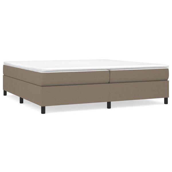 vidaXL Boxspring bed stof taupe 200x200 cm