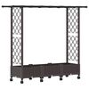 vidaXL Verhoogd Bed met Trellis en Dak Bruin 164 x 40 x 127 cm PP