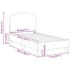 vidaXL Peuterbedframe met hoofdbord Crème 70 x 140 cm Schapenstof