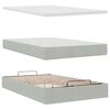 vidaXL Ottoman bed met matras 120x200 cm fluweel lichtgrijs