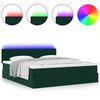 vidaXL Ottoman bed met matrassen en LED's 160x200cm fluweel