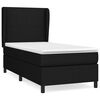 vidaXL Boxspring met matras stof zwart 90x190 cm