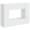 vidaXL Wandtafel Gestreept Wit 101 x 29 x 74 cm Geconstrueerd hout