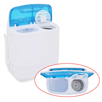Samenpersen Versterken Gebakjes vidaXL Mini wasmachine met dubbele trommel 5,6 kg online kopen | vidaXL.be