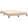 vidaXL Boxspring met matras en LED kunstleer cappuccinokleur 140x190cm