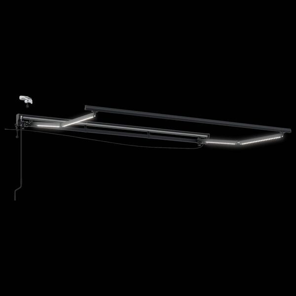 vidaXL Elektrisch Uittrekbaar Zonnescherm Blauw en Wit 2,5 x 2 m