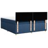 vidaXL Boxspring met matras stof blauw 180x200 cm