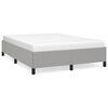 vidaXL Bedframe zonder matras stof lichtgrijs 140x200 cm