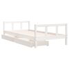 vidaXL Kinderbedframe 90x200 cm massief grenenhout wit