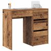 vidaXL Bureau met lade Oud Hout 90 x 37,5 x 75 cm Bewerkt hout