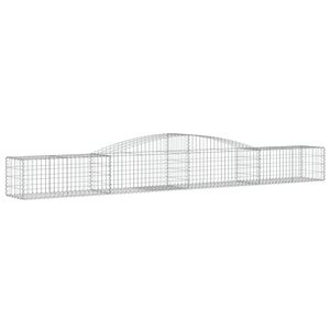 vidaXL Schanskorf gewelfd 400x50x40/60 cm gegalvaniseerd ijzer