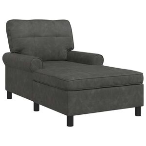 vidaXL Chaise Lounge Zwart Nep Leer 91 x 157 x 91 cm