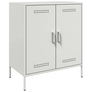 vidaXL Dressoir 68x39x79 cm staal wit