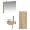 vidaXL Badkamerkastenset 3 st Sonoma Eiken 80 x 10,5 x 60,5 cm