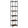 vidaXL Boekenkast 6-laags 40x30x188 cm bewerkt hout gerookt eikenkleur