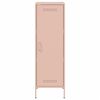 vidaXL Hoge kast 36x39x113 cm staal roze
