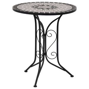 vidaXL Bistrotafel moza&iuml;ek 60 cm keramiek grijs