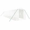 vidaXL Tuinkas met stalen frame 20 m&sup2; 10x2x2 m wit