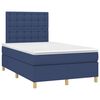 vidaXL Boxspring met matras stof blauw 120x200 cm