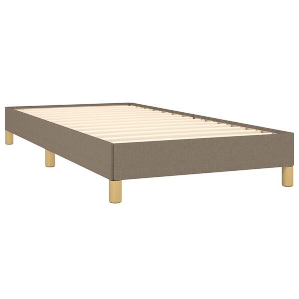 vidaXL Bedframe zonder matras 80x200 cm stof taupe
