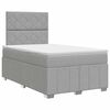 vidaXL Boxspringbed met matras Lichtgrijs 120 x 190 cm Stof