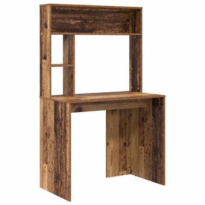 vidaXL Bureau Oud Hout 91 x 50 x 149 cm Bewerkt hout