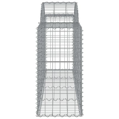 vidaXL Schanskorven 4 st gewelfd 200x50x80/100 cm gegalvaniseerd ijzer