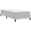 vidaXL Boxspringbed met matras Lichtgrijs 100 x 200 cm Stof