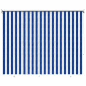 vidaXL Buitenrolgordijn 90% UV-blok Blauw en Witte Streep 160 x 230 cm