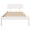vidaXL Bedframe met hoofdeinde Wit 90 x 190 cm Massief grenenhout