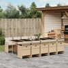 vidaXL 11-delige Tuinset met kussens poly rattan beige