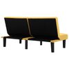 vidaXL Tweezitsbank stof geel