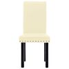 vidaXL Eetkamerstoelen 6 st kunstleer cr&egrave;mekleurig