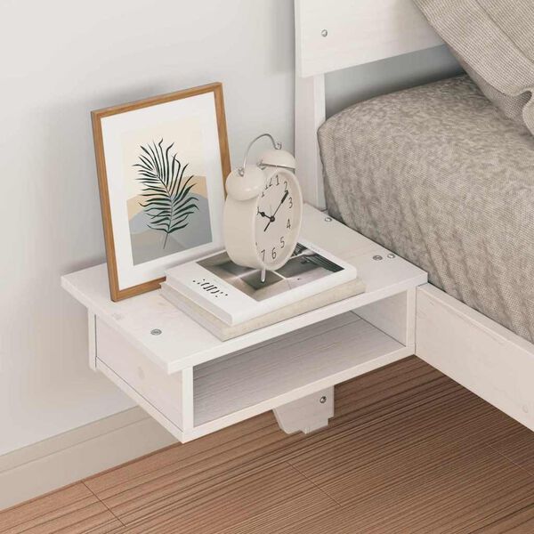 vidaXL Bedframe met hoofdeinde Wit 100 x 200 cm Massief grenenhout