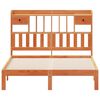 vidaXL Bed met boekenkast zonder matras grenenhout wasbruin 140x190 cm