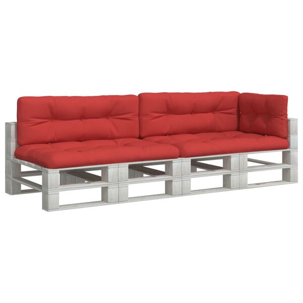 vidaXL Palletkussens 5 st stof rood