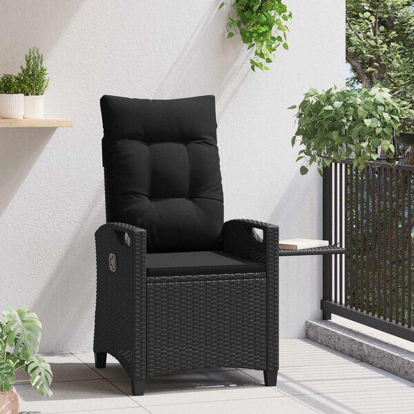 vidaXL Recliner Tuinstoelen Zwart 56 x 60 x 112 cm Staal en Polyester