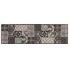 vidaXL Keuken Vloerkleed zwarte moza&iuml;ek 300 x 60 cm 100% Polyamide
