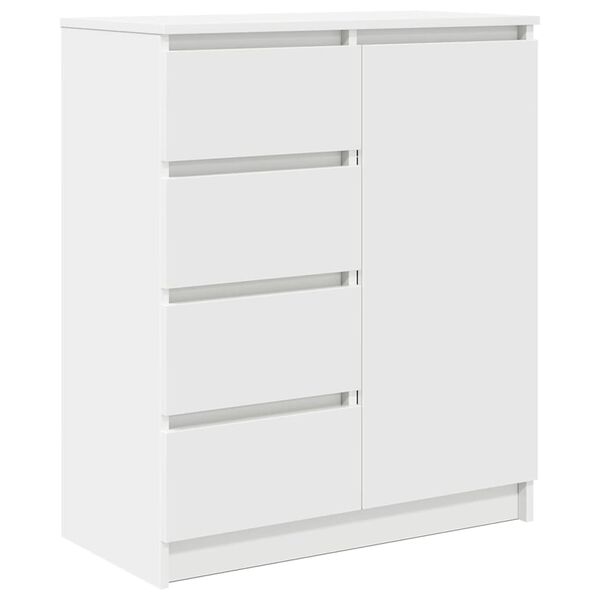 vidaXL Dressoir met lades 71x35x84 cm spaanplaat wit