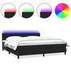 vidaXL Boxspring met matras en LED fluweel zwart 200x220 cm