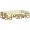 vidaXL Buiten bankenset 10 pcs Wit en cr&egrave;mekleurig 59 x 59 x 37 cm