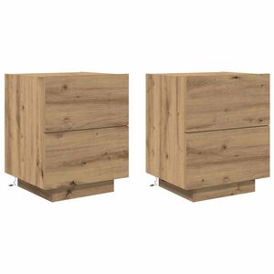 vidaXL Nachtkastje 2 st Artisan Eiken 45 x 40 x 55 cm Bewerkt hout