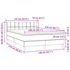 vidaXL Boxspring met matras fluweel donkergroen 140x210 cm