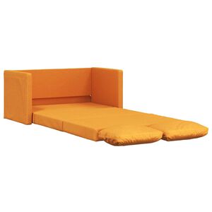 vidaXL Slaapbank vloermodel 2-in-1 112x174x55 cm stof donkergeel