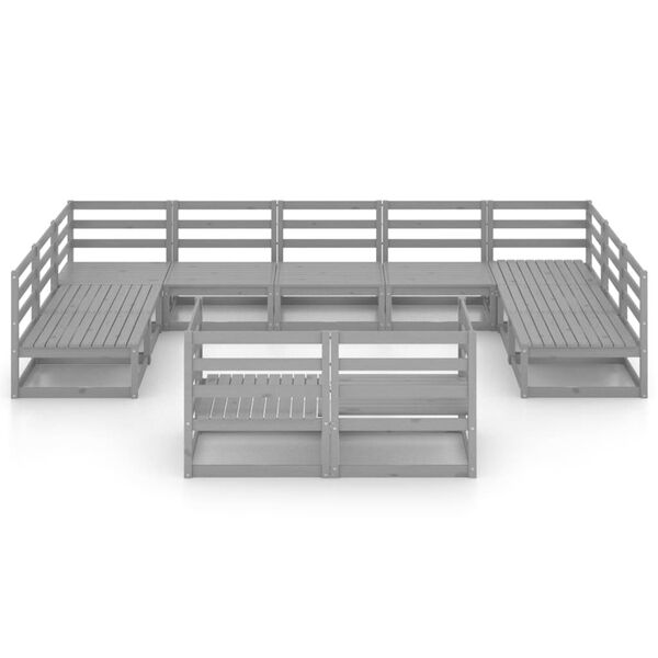 vidaXL 11-delige Loungeset massief grenenhout