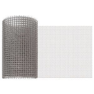 vidaXL Gaas Scherm 20 x 500 cm 3 Mesh RVS 201 Zilverkleurig