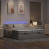 vidaXL Ottoman bed met matrassen en LED's 180x200cm stof taupe