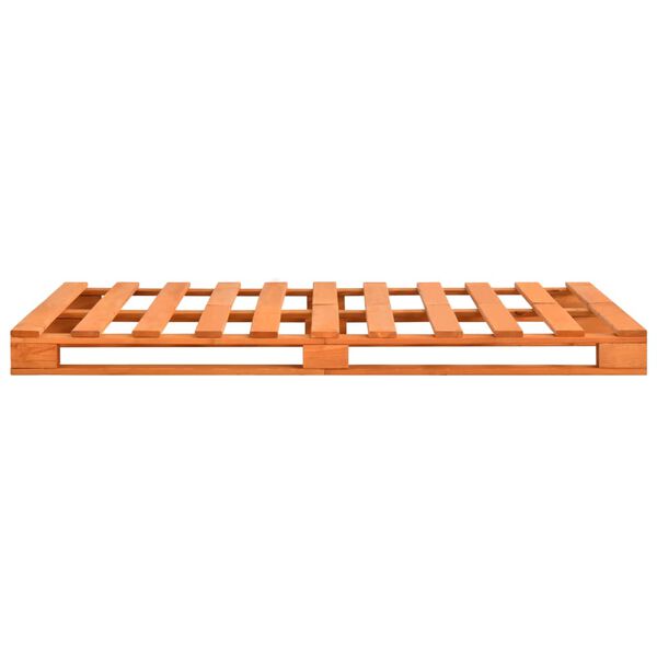 vidaXL Bedframe pallet massief grenenhout bruin 120x200 cm