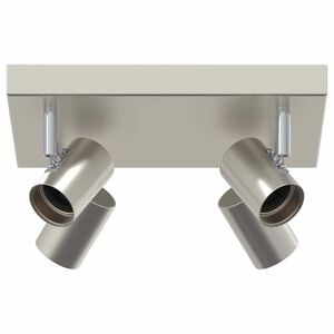 vidaXL Plafondspot met schijnwerpers Nikkel 26,5 x 26 x 11,5 cm Metaal