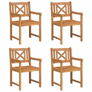 vidaXL Tuinstoelen 4 pcs Naturel Massief Acaciahout